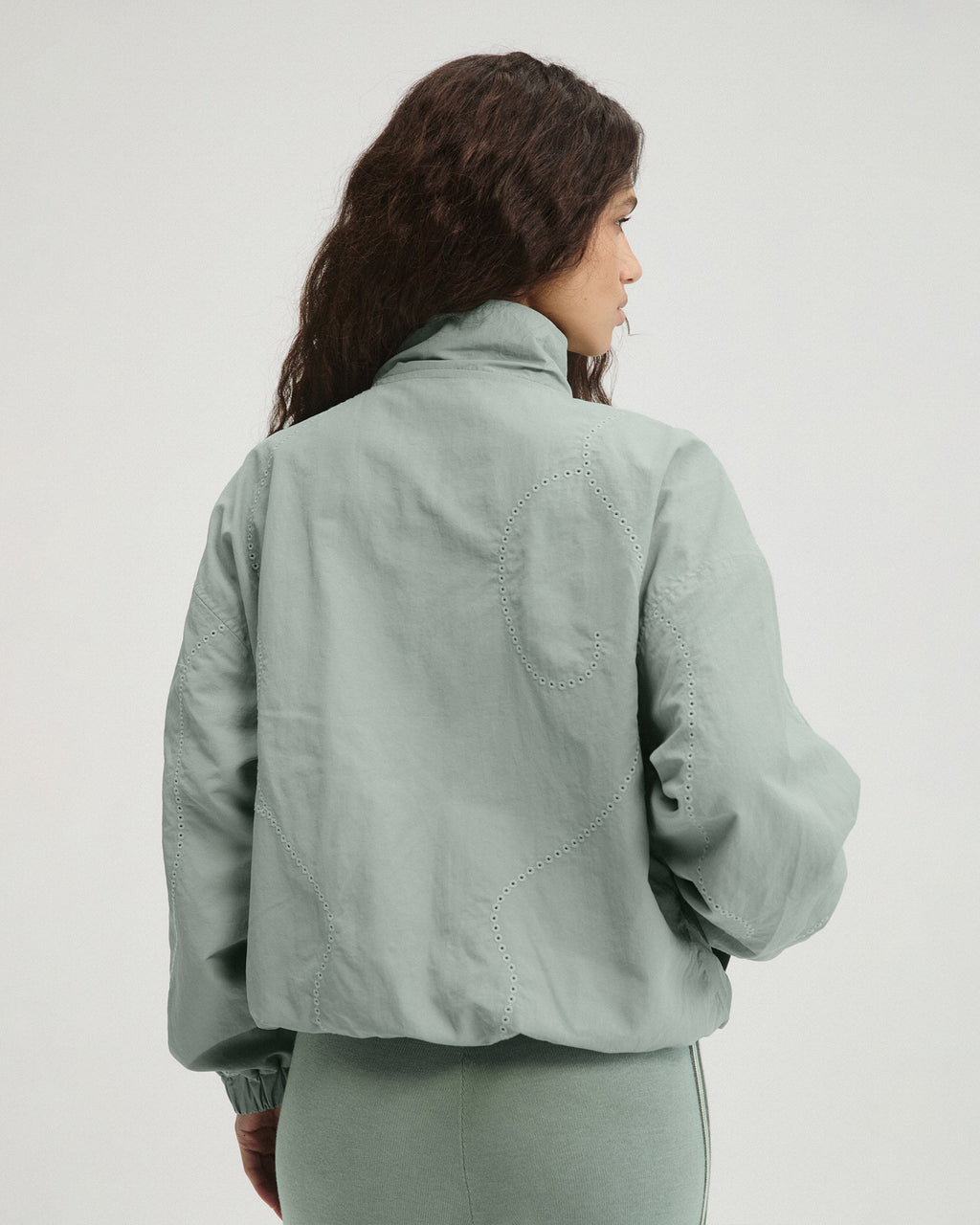 Laser Cut Track Jacket - Cloud Blue