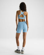 Seamless Crop Shorts - Breeze Blue