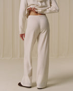 Lightweight Merino Wool Knit Trousers - Marshmallow White