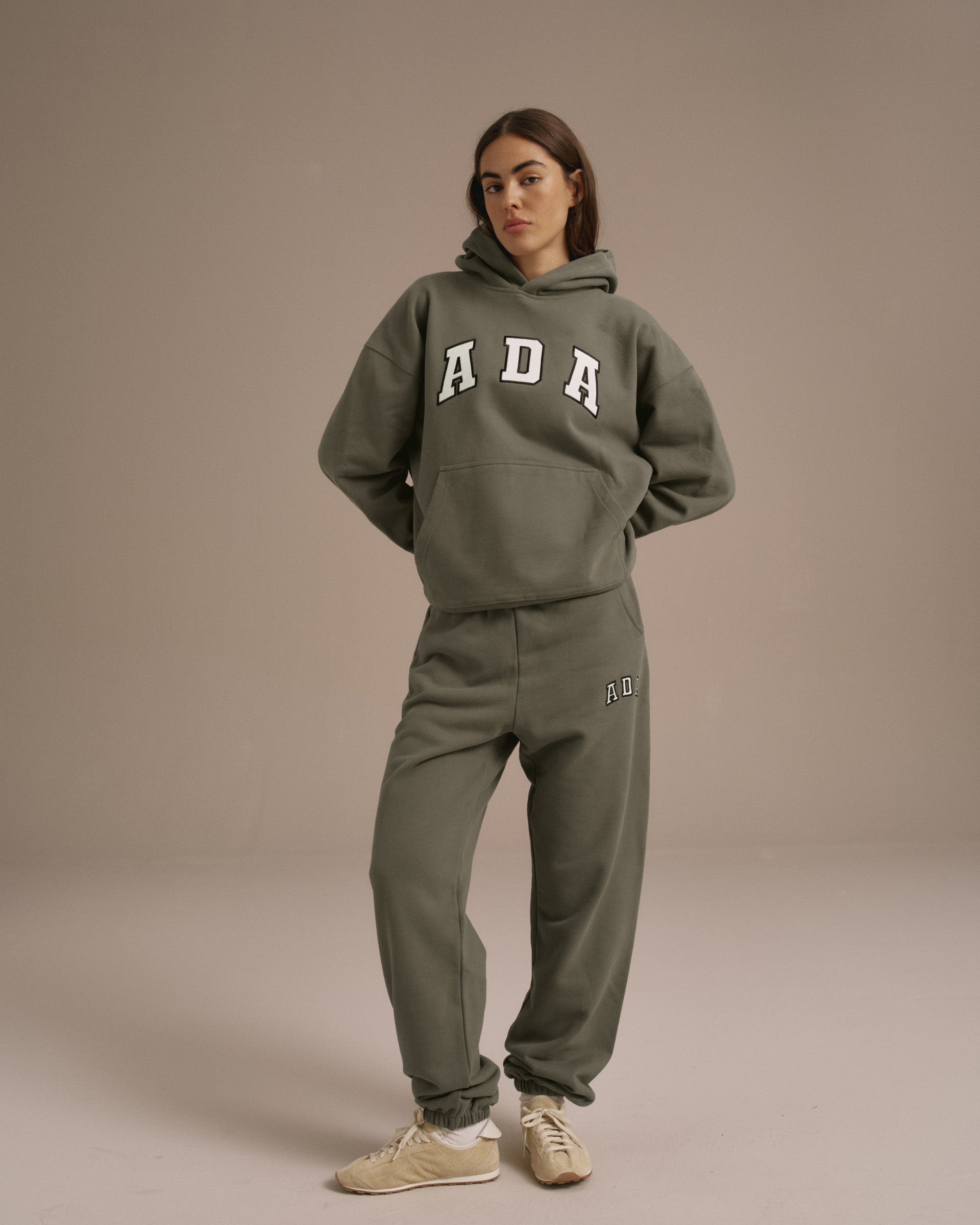 ADA Oversized Hoodie - Olive Green